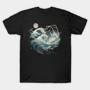 The Great Wave Off Kanagawa Tattoo Painting T-Shirt